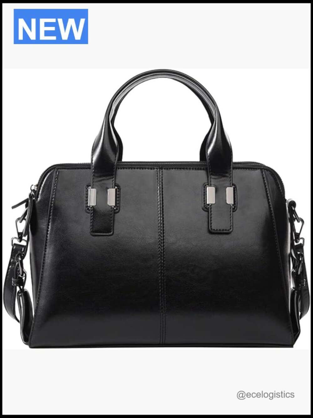 Large Vintage Tote Satchel Crossbody Bag for Work Travel, Faux Leather